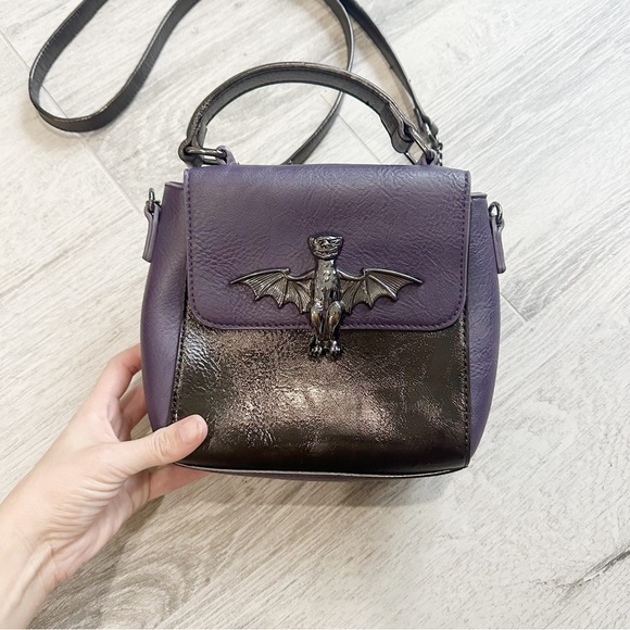 Disney Parks Haunted Mansion Bat Crossbody Purse - Picture 2 of 12